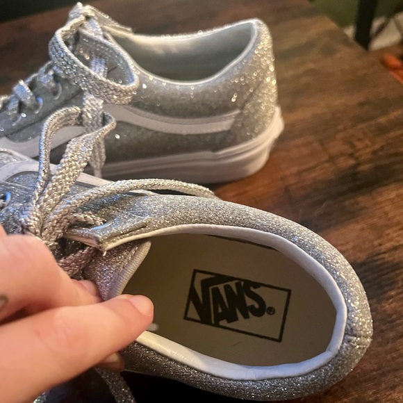 womens 7.5 | silver glitter | vans - Picture 6 of 6